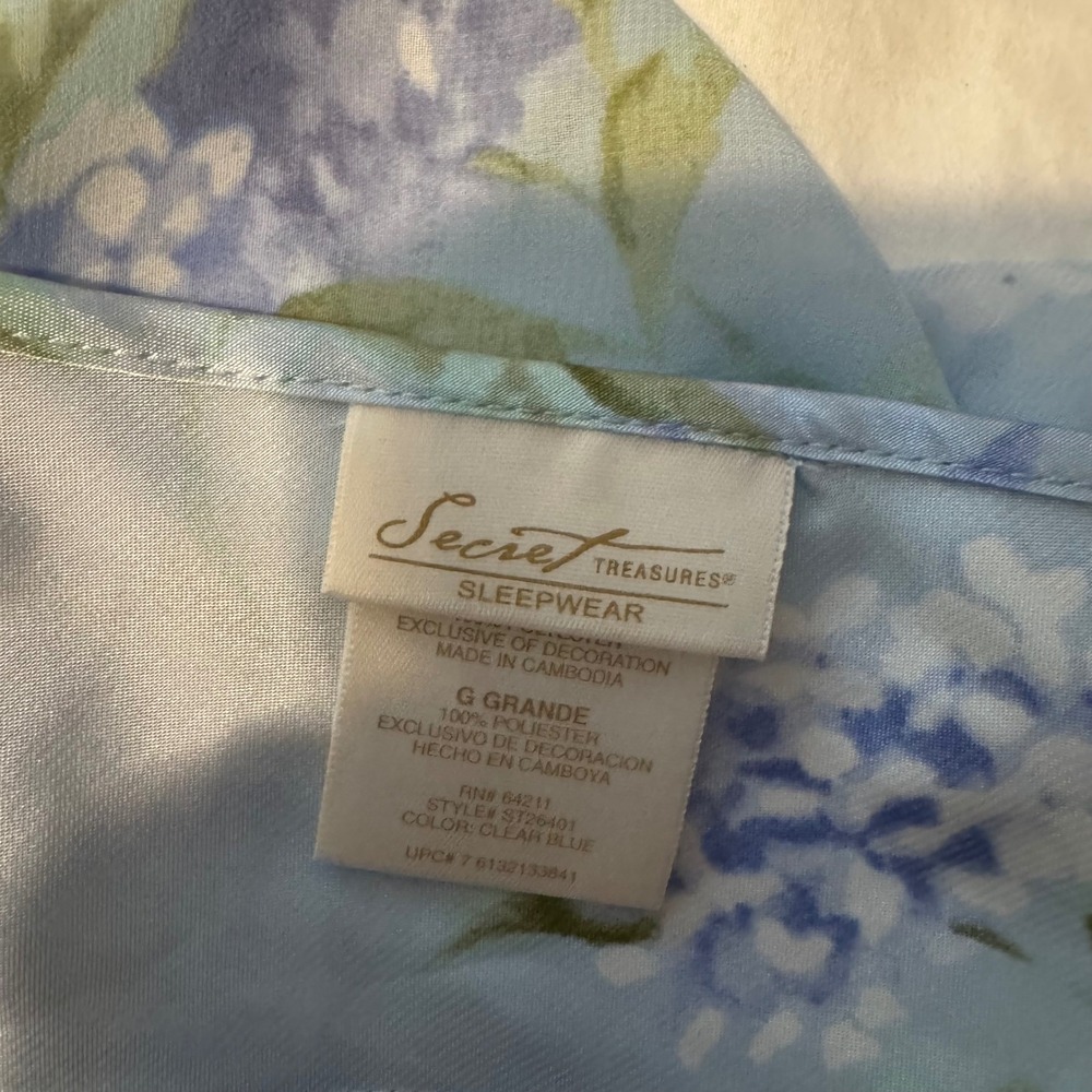 Coquette Y2K Secret Treasures Double Layer Babydoll Lingerie Dress Large Blue - Picture 4 of 4